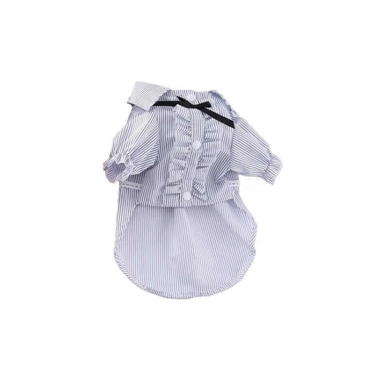 Bubble Sleeve Bow Tie Dog Shirt featuring bubble sleeves, lightweight feel, and a stylish bow tie for dogs & cats.
