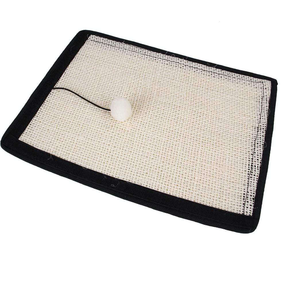 Cat Sisal Scratch Board featuring real sisal surface and ball toy for Cats & Dogs brand.