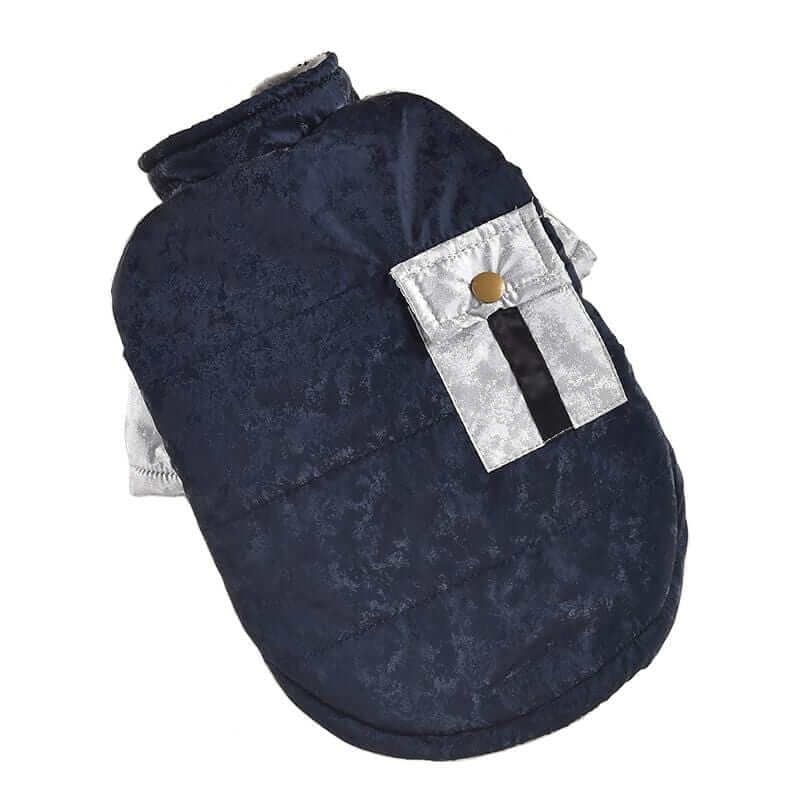 Chest Pocket Windproof Dog Coat, stylish windproof coat for dogs with short sleeves and pocket, Dogs & Cats brand.