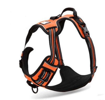 Comfortable Safety Harness for Dogs - premium nylon harness with handle, double stitching, and control for dogs & cats.