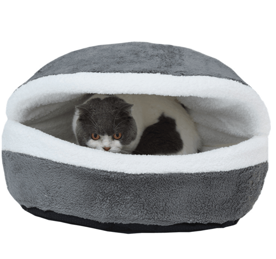 Creative Burger Pet Nest, round pet bed, soft faux sheepskin, ideal for nesting, for Dogs & Cats.