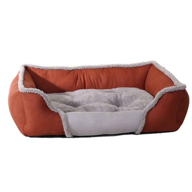 Creative Square Warm Winter Dog Bed with soft, cozy design for dogs and cats, reduces anxiety and provides comfort.
