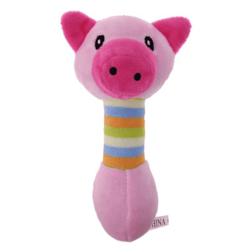 Cute Pet Toys Chew Squeaker For Dogs And Cats - Plush pig toy for dental health and anxiety relief.