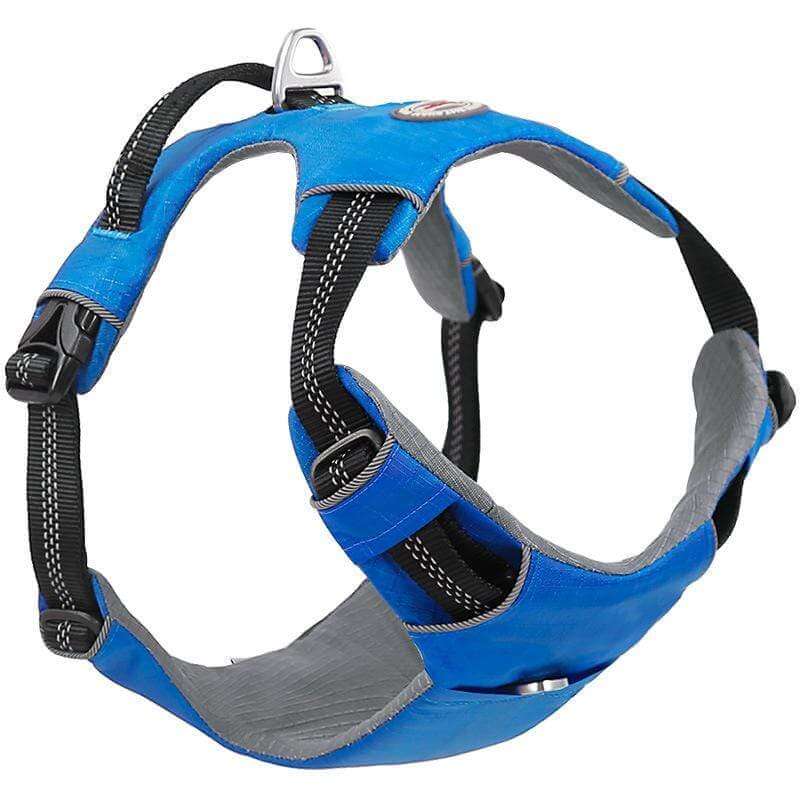 Explosion-proof Dog Walking Harness in blue, adjustable straps, lightweight material, ideal for Dogs & Cats.
