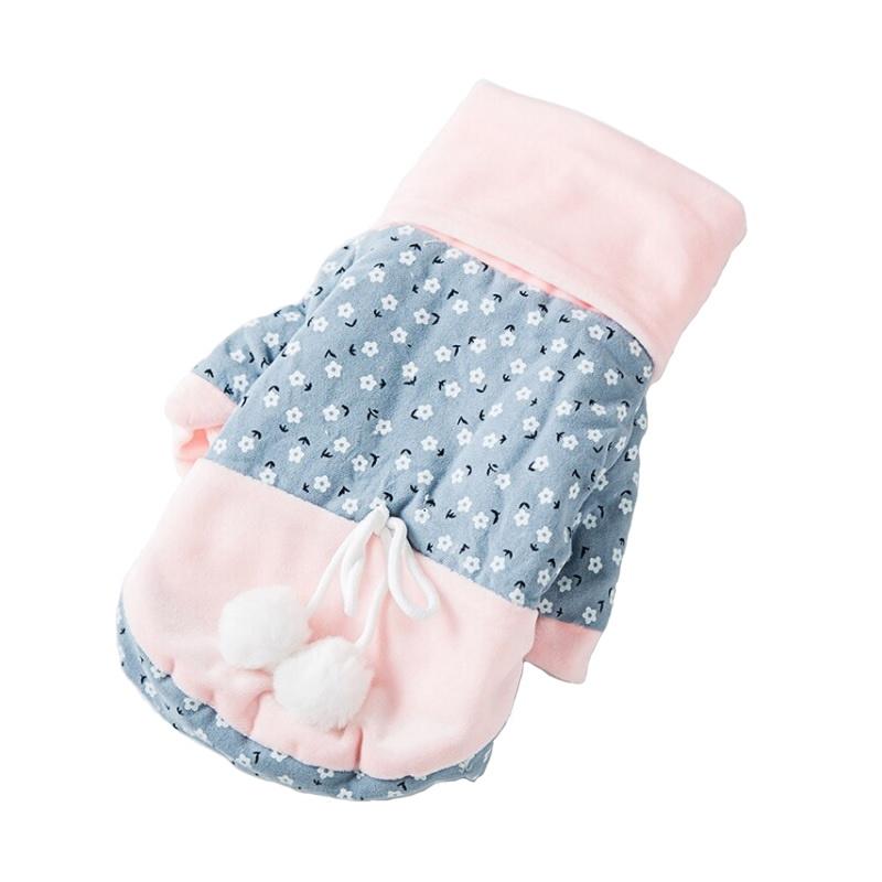 Floral High Neck Dog Coat by Dogs & Cats, featuring breathable lightweight fabric and a cozy high neck for warmth.