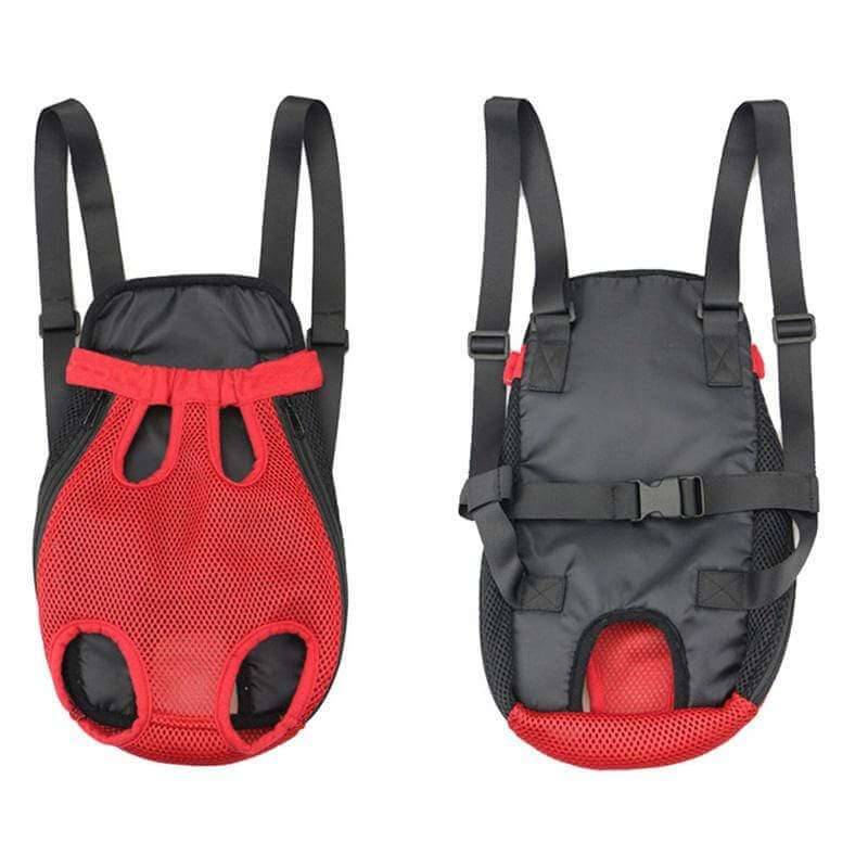 Front Pet Outdoor Carrier, pet carrier for dogs and cats, featuring padded shoulder straps and breathable mesh design.