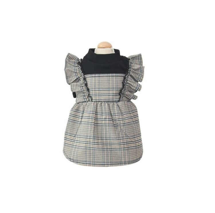 On The Move Two-legged Plaid Dress, breathable fabric, ruffles, lightweight, perfect for dogs & cats.