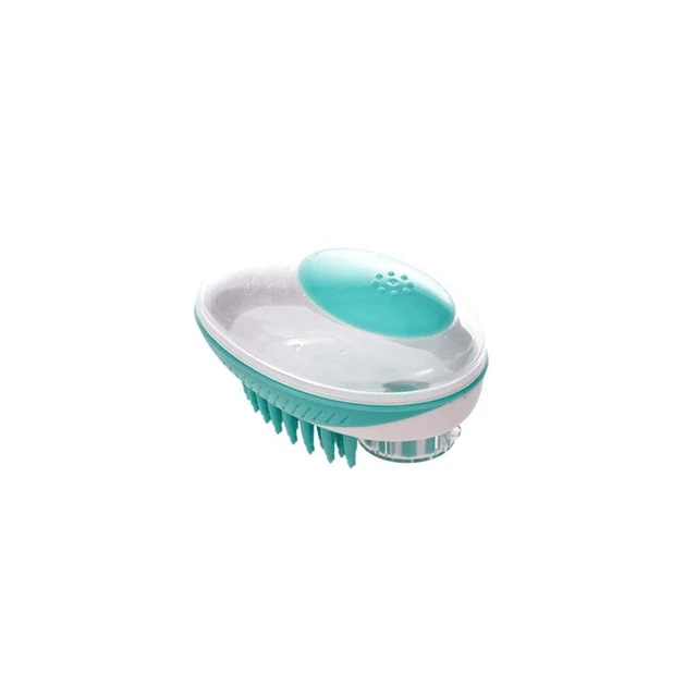 Pet Bath Massage Comb - ergonomic brush for dogs & cats with soft bristles and rubberized tips for cleaning and massage.