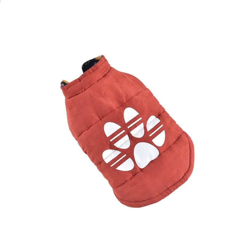 Reversible French Bulldog Down Jacket - stylish dog jacket with paw print design for dogs & cats brand