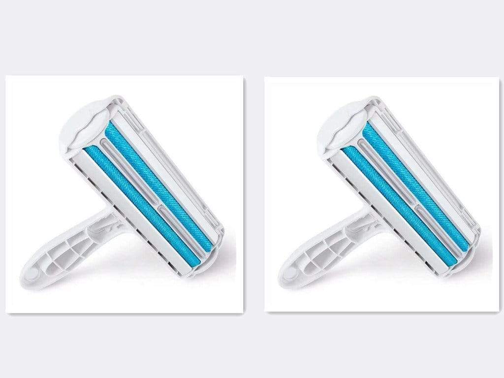 Roller Pet Hair Remover Cleaning Brush for dogs & cats, effective hair removal with embedded hair collection chamber.