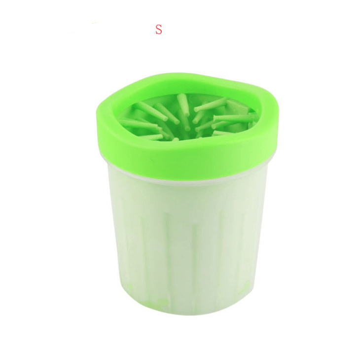 Silicone Dog Paw Washer Cup, innovative dog cleaning tool with removable silicone lid for gentle massage.