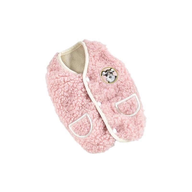 Thickened Autumn And Winter Polar Fleece Vest for cats and dogs, soft and cozy, featuring pockets and breathable material.