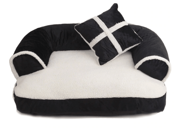 Ultimate Dog Bed, plush couch with supportive foam, waterproof liner, perfect for dogs and cats.