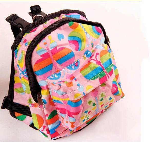 Unicorn Dog Backpack, saddlebag-style pack, expandable pocket, Dogs & Cats brand, perfect for daily adventures.