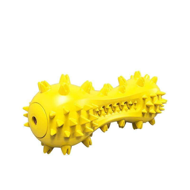 Vocal Dog Toothbrush Toy, eco-friendly, bite resistant, durable TPR toy for dogs & cats by Dogs & Cats.
