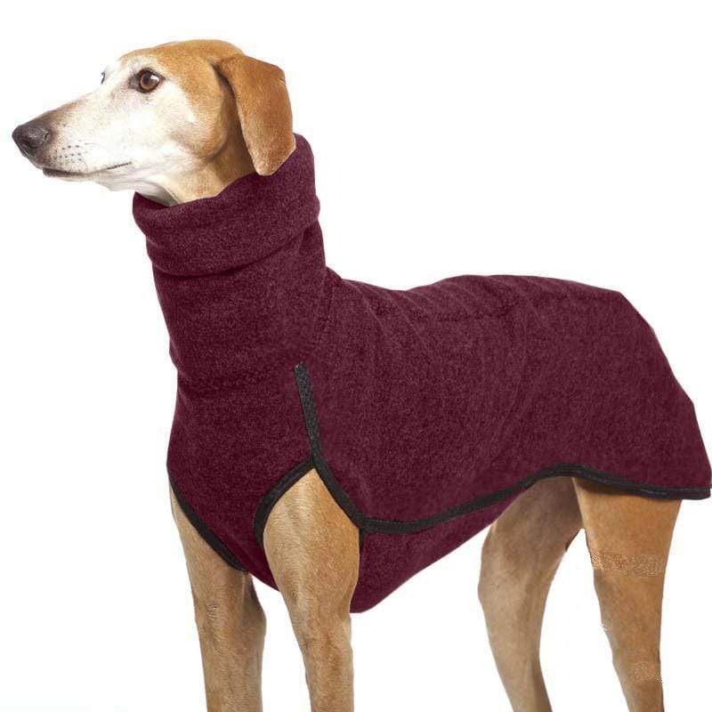 Winter High Collar Dog Sweater for dogs, features breathable rabbit fleece, high collar, and stylish knit design.